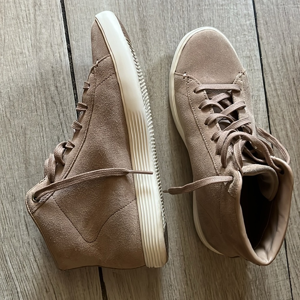 🎉✨Cole Haan Women's Grand Crosscourt high top sneakers tan camel suede Size 7